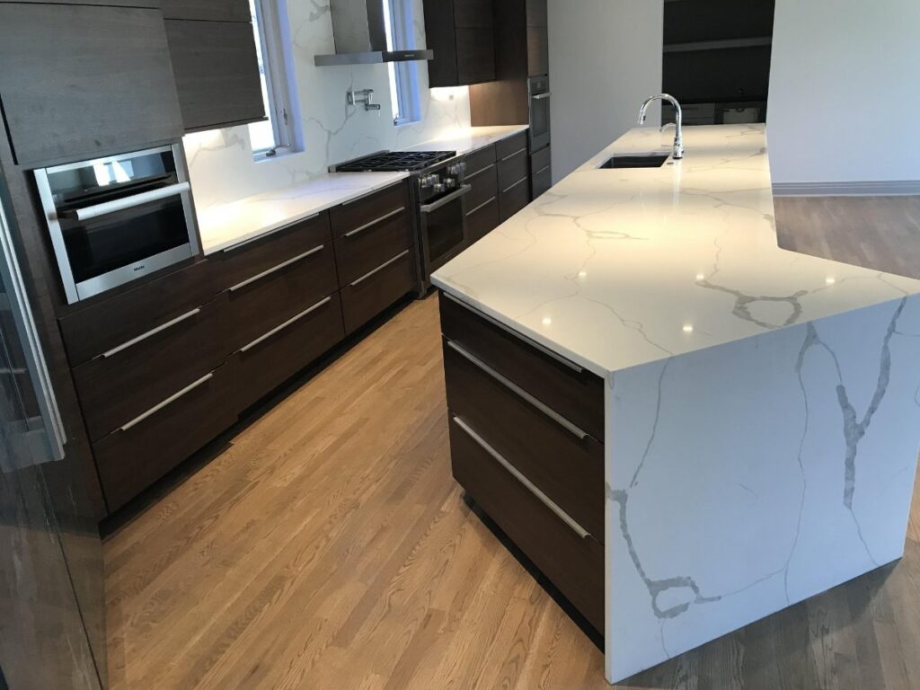 white marble countertops